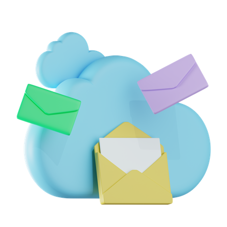 Cloud Message  3D Icon