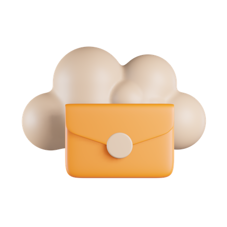 Cloud Message  3D Icon