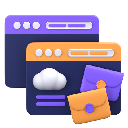 Cloud Message  3D Icon