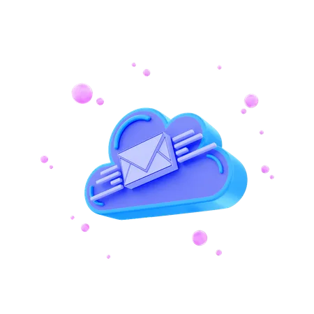 Cloud Message  3D Illustration