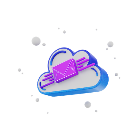 Cloud Message  3D Illustration
