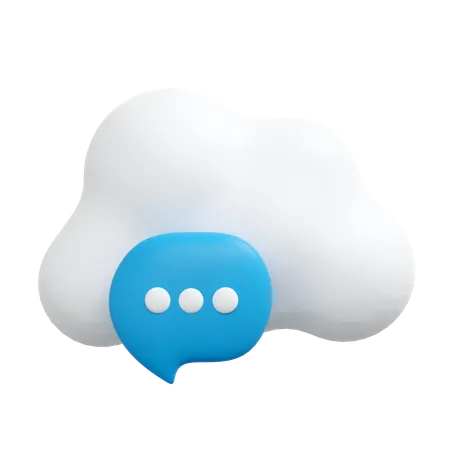 Cloud messaging service  3D Icon