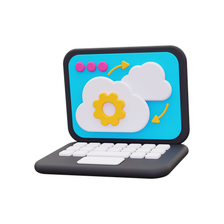 Cloud migrating  3D Icon