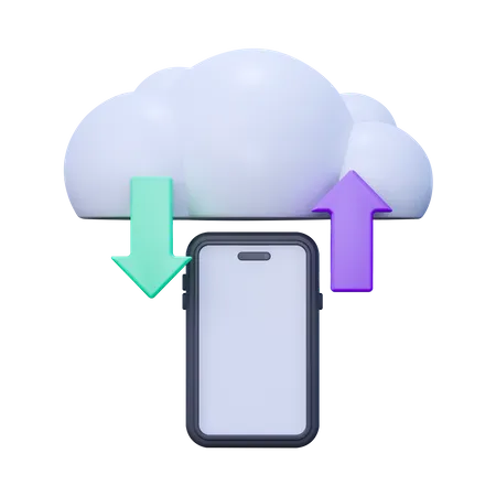 Cloud Datenspeicher 3D Icon