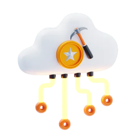 Cloud-Mining  3D Icon