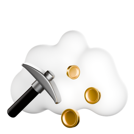 Cloud-Mining  3D Icon