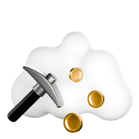 Cloud-Mining  3D Icon