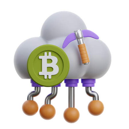 Cloud-Mining  3D Icon