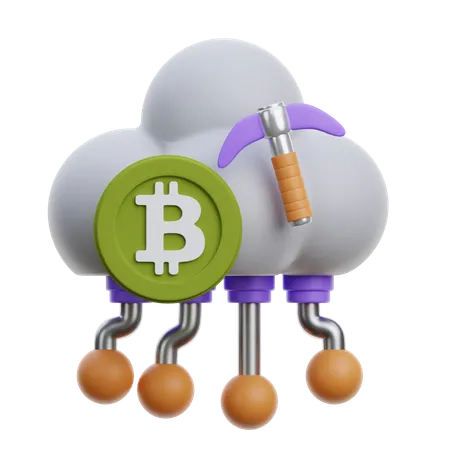 Cloud-Mining  3D Icon