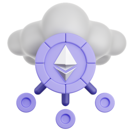 Cloud Mining  3D Icon