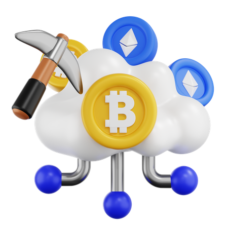Cloud Mining  3D Icon