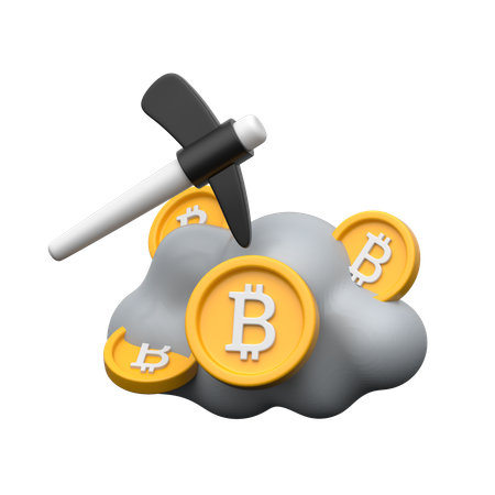 Cloud Mining  3D Icon
