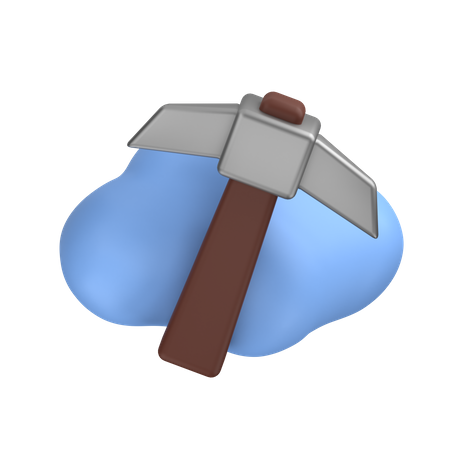 Cloud Mining  3D Icon
