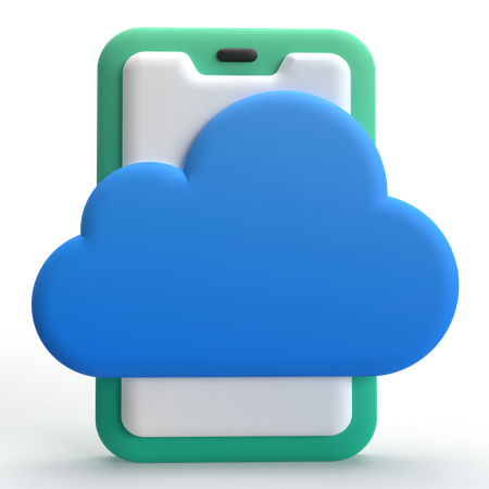 Cloud-Mobiltelefon  3D Icon