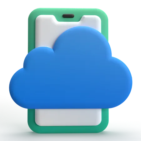 Cloud-Mobiltelefon  3D Icon