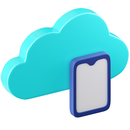 Cloud Mobile  3D Icon