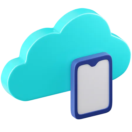 Cloud Mobile  3D Icon