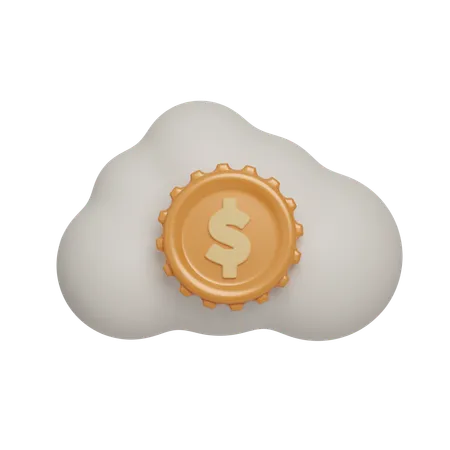 Cloud Financial 3 D Icon Financial And Banking 3 D Illustration 3D Icon