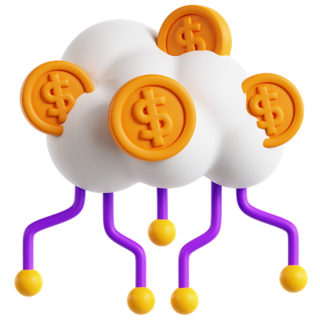 Argent en nuage  3D Icon