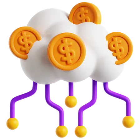 Argent en nuage  3D Icon