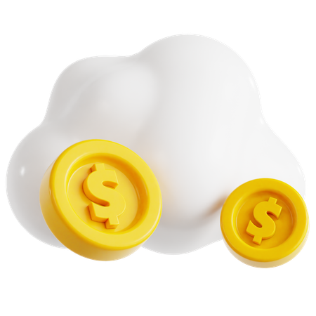 Cloud Money  3D Icon