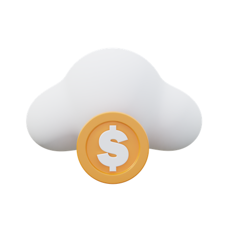 Cloud Money  3D Icon