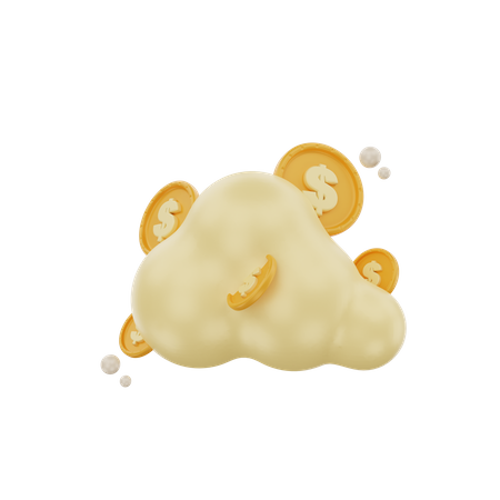 Cloud Money  3D Icon