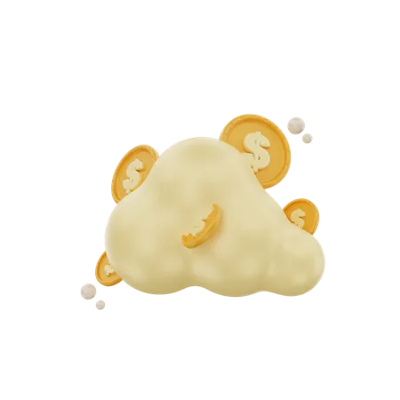 Cloud Money  3D Icon