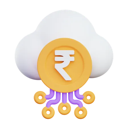 Cloud Money  3D Icon