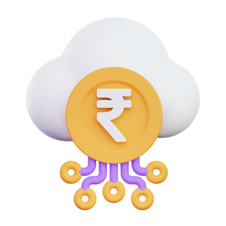 Cloud Money  3D Icon