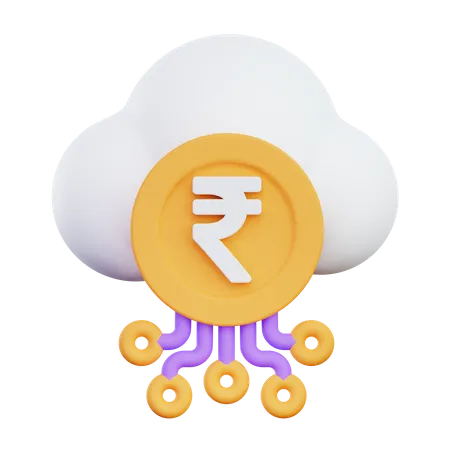 Cloud Money  3D Icon