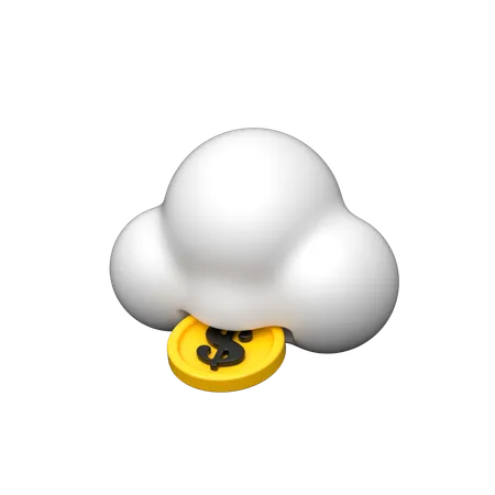 Cloud Money  3D Icon