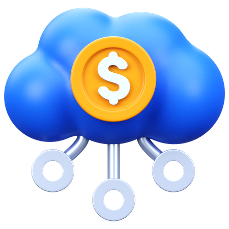 Cloud Money  3D Icon