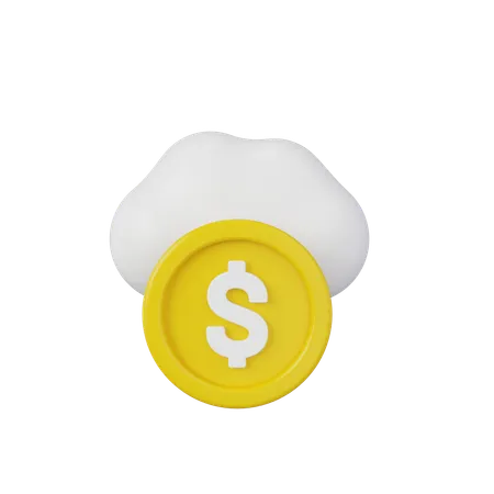 Cloud Money  3D Icon