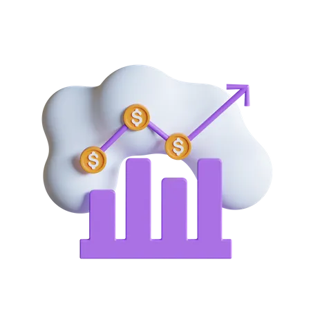 Cloud Money  3D Icon