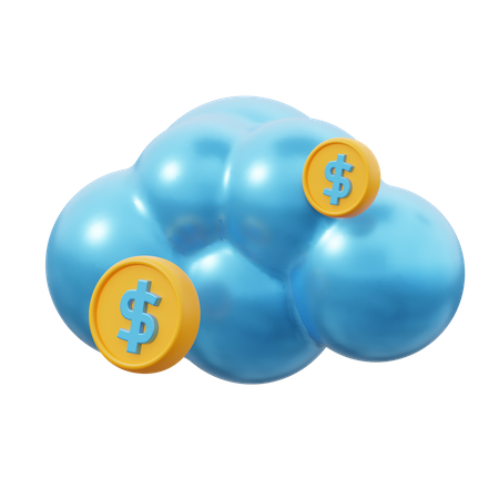 Cloud Money  3D Icon