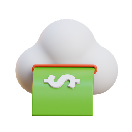 Cloud Money  3D Icon