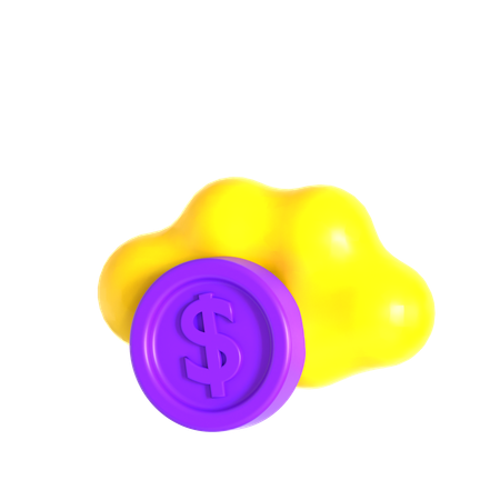 Cloud Money  3D Icon