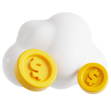 Cloud Money  3D Icon