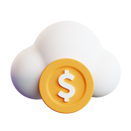 Cloud Money  3D Illustration