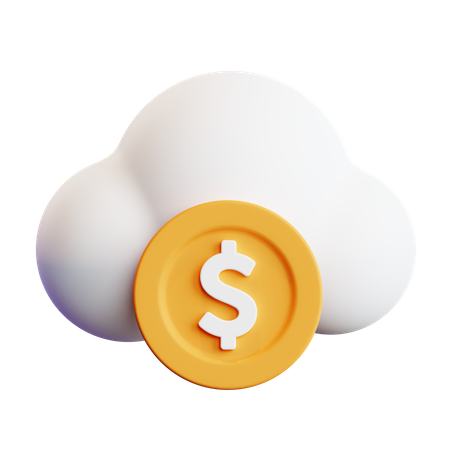 Cloud Money 3D Illustration
