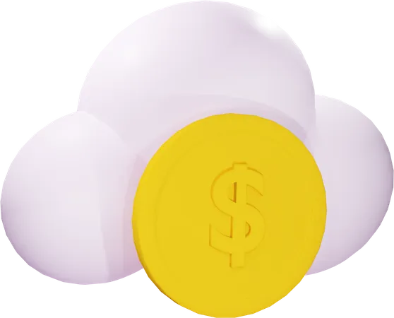 Cloud Money  3D Illustration