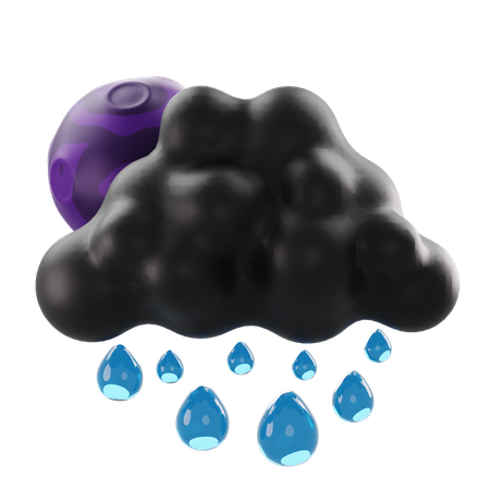 雲 月 雨  3D Icon