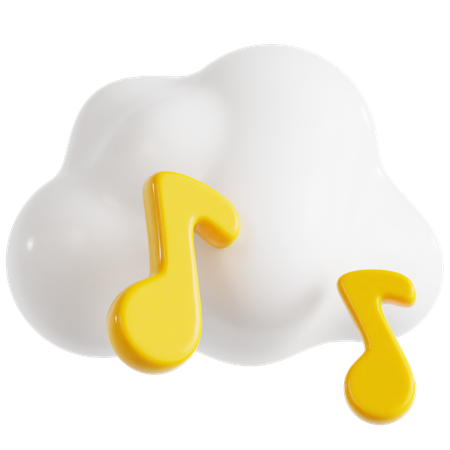 Cloud Music  3D Icon