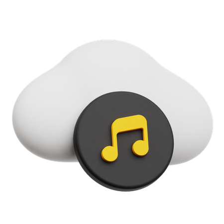 Cloud Music  3D Icon