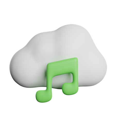 Cloud Music  3D Icon