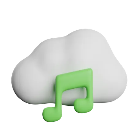 Cloud Music  3D Icon