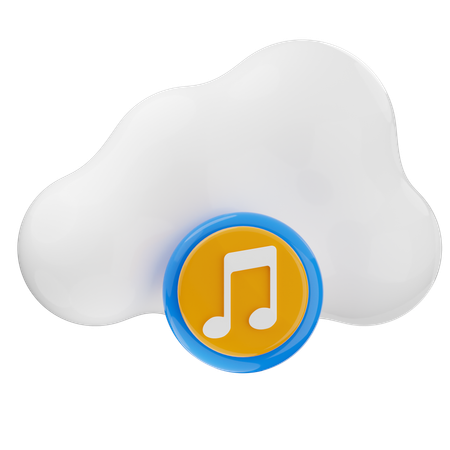 Cloud Music  3D Icon