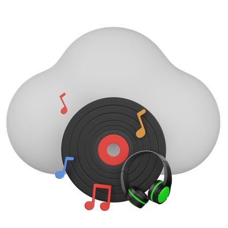 Cloud Music  3D Icon