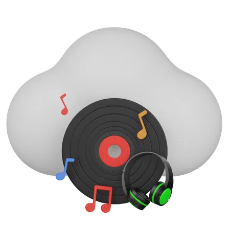 Cloud Music  3D Icon